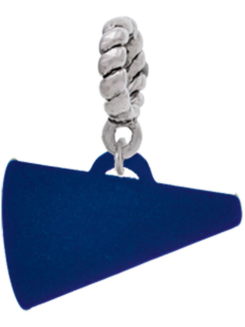 Acrylic 3/4" Navy Megaphone Rope Charm Bead Dangle