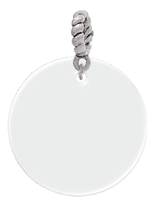 Acrylic 1" Disc Imitation Pearl Rope Charm Bead Dangle