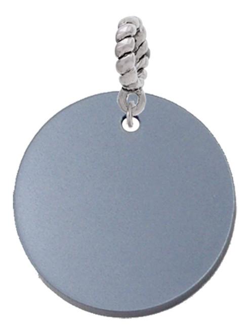 Acrylic 1" Disc Black Imitation Pearl Rope Charm Bead Dangle