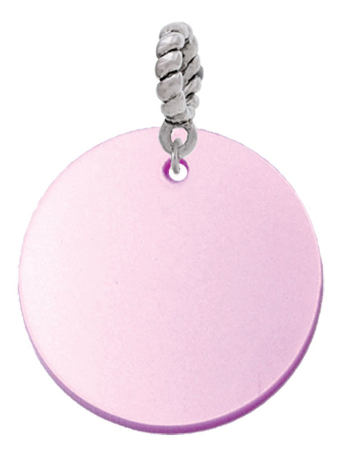 Acrylic 1" Disc Light Purple Imitation Pearl Rope Charm Bead Dangle