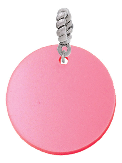 Acrylic 1" Disc Red Imitation Pearl Rope Charm Bead Dangle