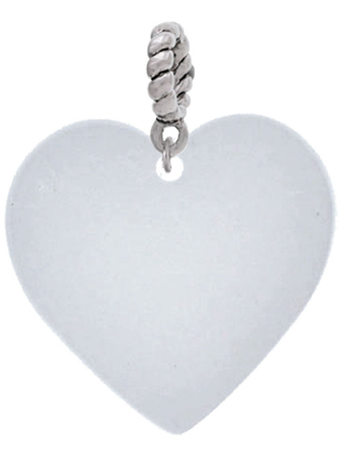 Acrylic 1" Imitation Pearl Heart Rope Charm Bead Dangle