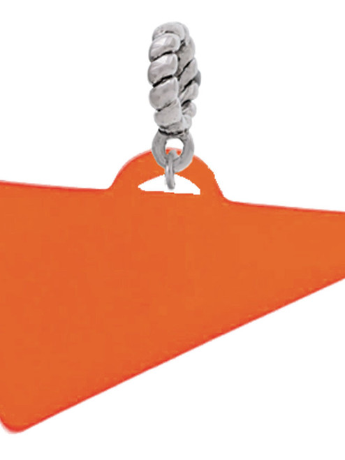 Acrylic 1.25" Orange Megaphone Rope Charm Bead Dangle