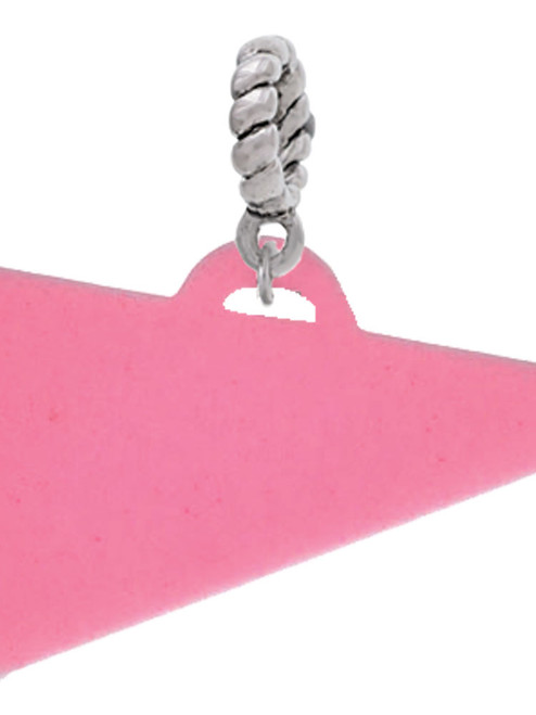 Acrylic 1.25" Hot Pink Megaphone Rope Charm Bead Dangle