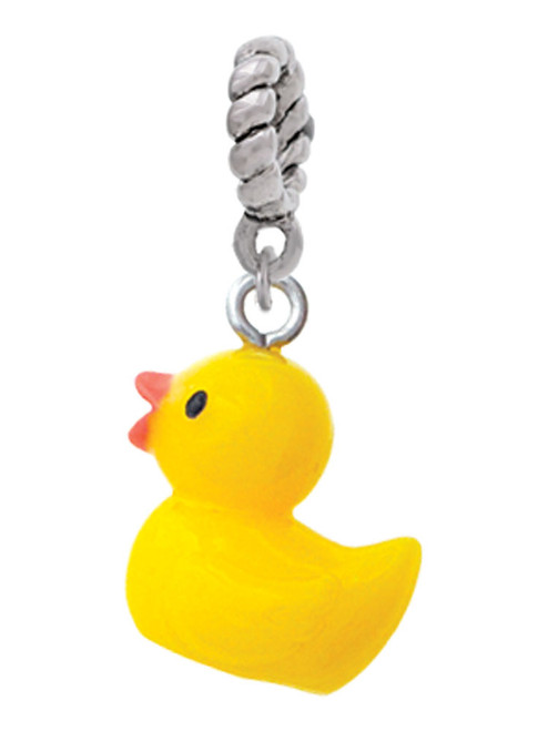 Resin Yellow Ducky Rope Charm Bead Dangle