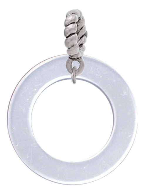 Acrylic 7/8" Ring Imitation Pearl Rope Charm Bead Dangle