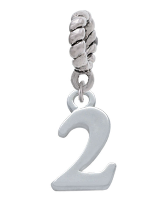Number - 2 - Rope Charm Bead Dangle