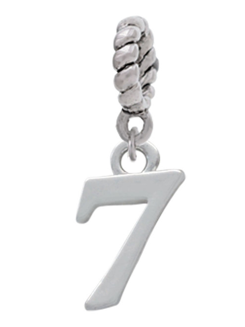 Number - 7 - Rope Charm Bead Dangle