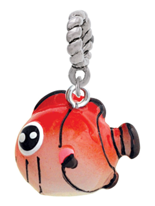 Resin Orange Fish Rope Charm Bead Dangle