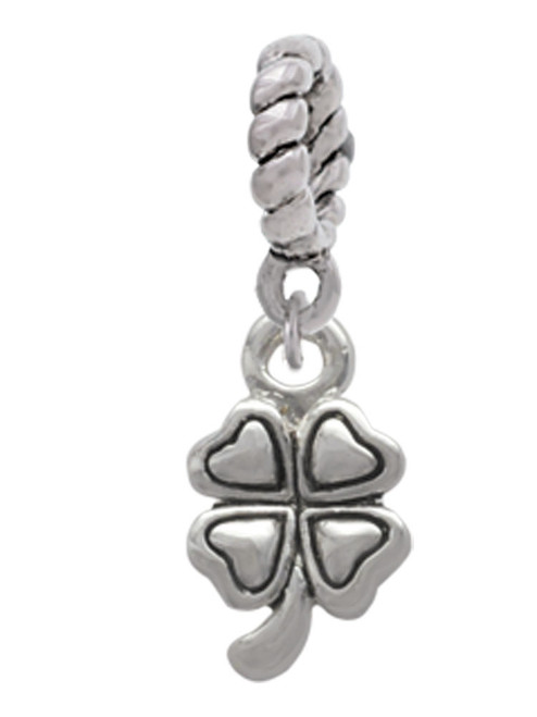 Mini Four Leaf Clover Rope Charm Bead Dangle