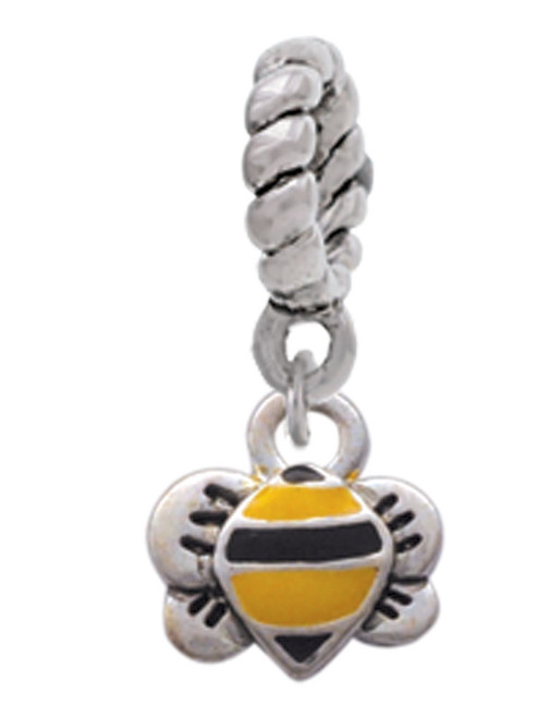 Mini Bumble Bee Rope Charm Bead Dangle