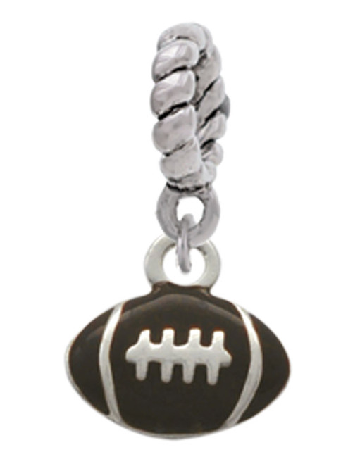 Mini Enamel Football Rope Charm Bead Dangle