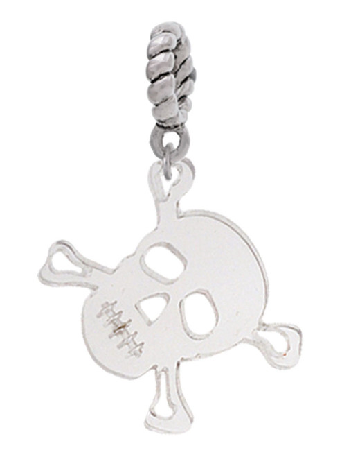 Acrylic Small Clear Skull Rope Charm Bead Dangle