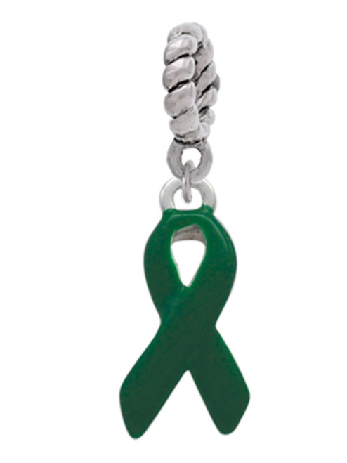 Green Ribbon Rope Charm Bead Dangle