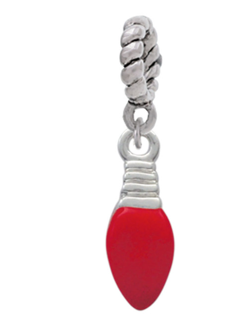 Red Christmas Light Rope Charm Bead Dangle