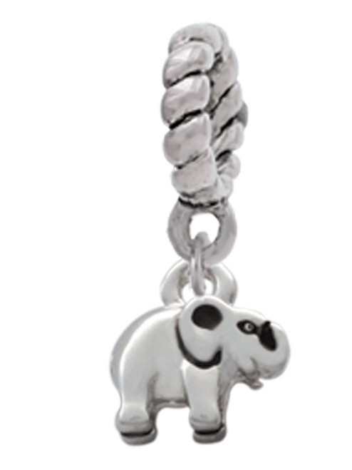 Mini Elephant Rope Charm Bead Dangle