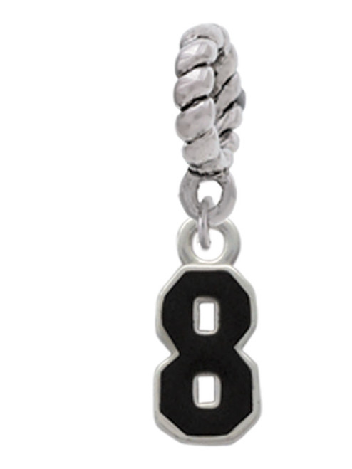 Black Number - 8 Rope Charm Bead Dangle