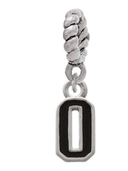Black Number - 0 Rope Charm Bead Dangle