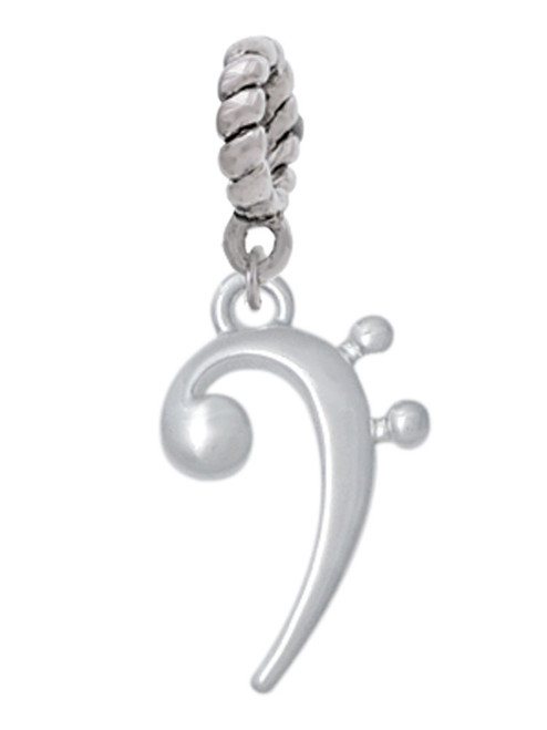 Bass Clef Rope Charm Bead Dangle