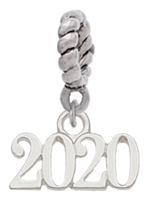 Horizontal Year 2020 Rope Charm Bead Dangle