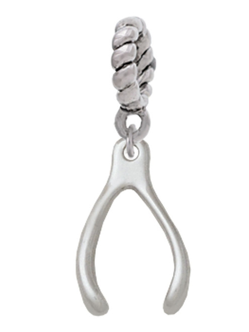 Wishbone Rope Charm Bead Dangle