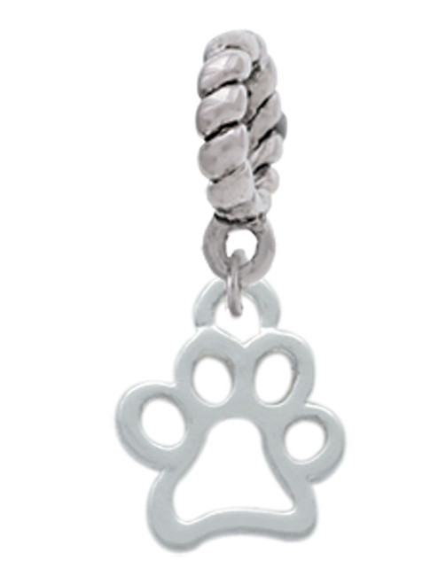 Small Open Paw Rope Charm Bead Dangle