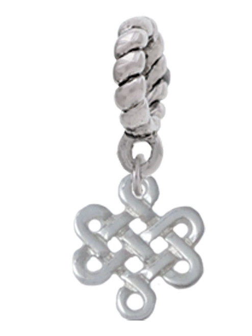 Mini Open Infinity Knot Rope Charm Bead Dangle