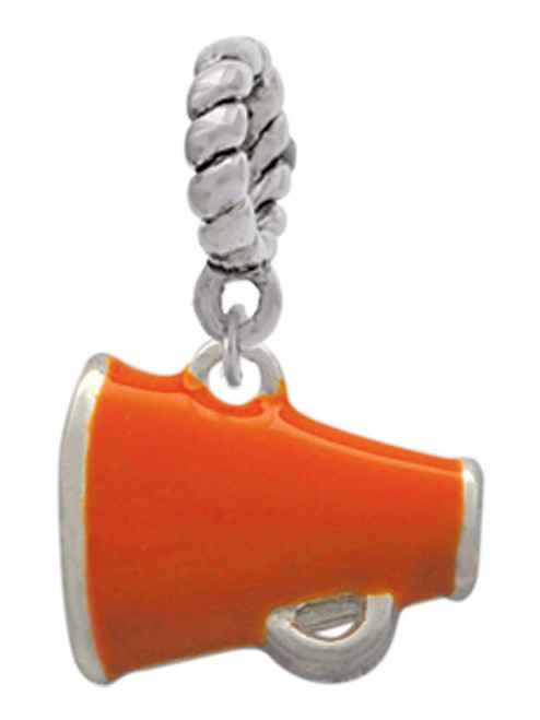 Small Orange Megaphone Rope Charm Bead Dangle
