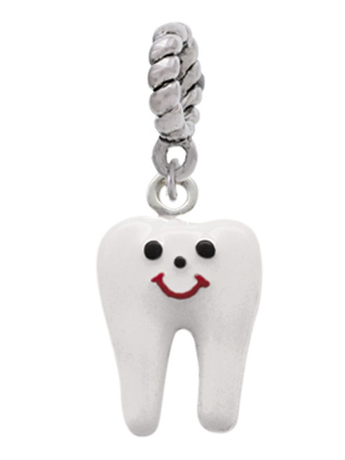 Enamel Tooth Rope Charm Bead Dangle