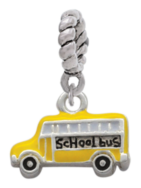 School Bus - Side Rope Charm Bead Dangle
