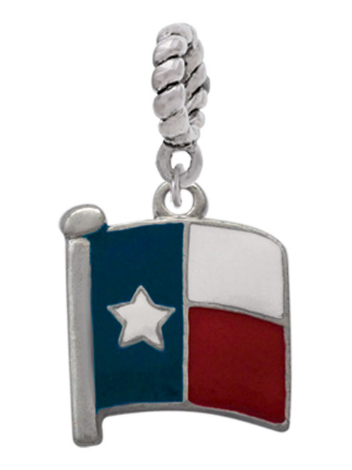 Texas Flag - Lone Star Rope Charm Bead Dangle