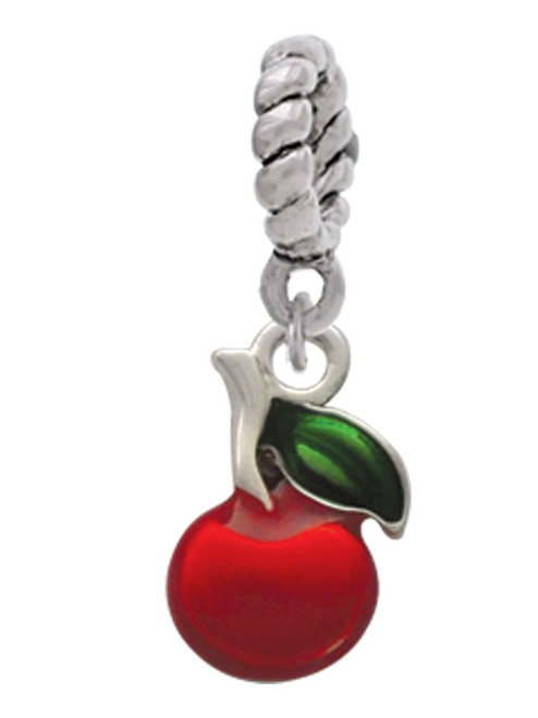 Single Cherry Rope Charm Bead Dangle