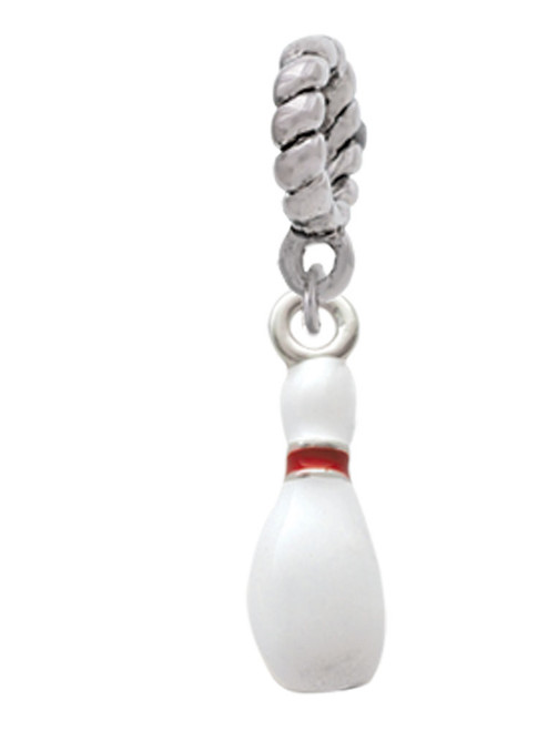 Bowling Pin Rope Charm Bead Dangle