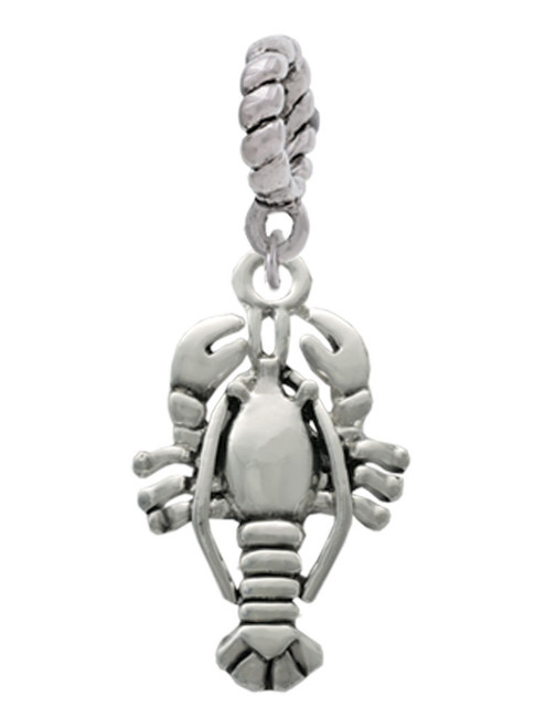 Antiqued Lobster Rope Charm Bead Dangle