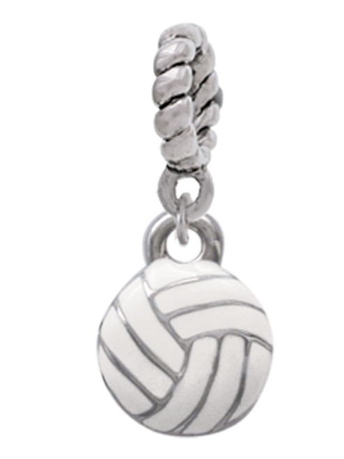 Mini Volleyball - Two Sided - Rope Charm Bead Dangle