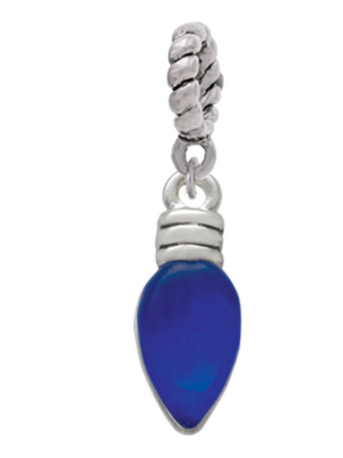 Christmas Lights - Blue Resin Rope Charm Bead Dangle
