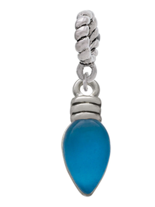 Christmas Lights - Hot Blue Resin Rope Charm Bead Dangle