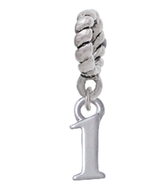 Small Number - 1 - Rope Charm Bead Dangle