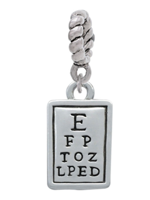 Eye Chart Rope Charm Bead Dangle