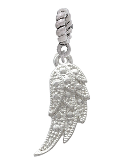 Textured Wing Rope Charm Bead Dangle