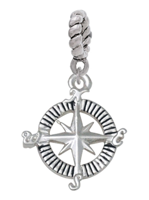 Compass Rope Charm Bead Dangle