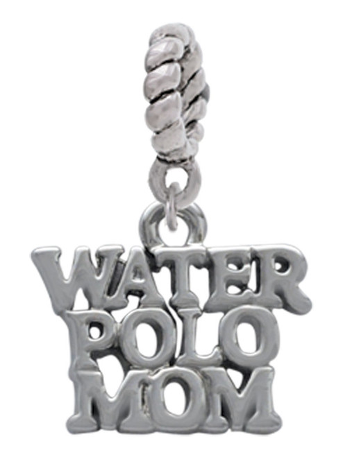 Water Polo Mom Rope Charm Bead Dangle