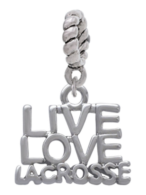 Live Love Lacrosse Rope Charm Bead Dangle