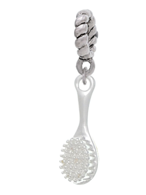 3-D Hair Brush Rope Charm Bead Dangle