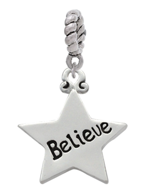 Believe Star Rope Charm Bead Dangle