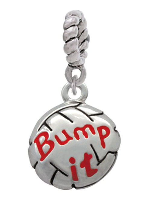 Volleyball - ''Bump It'' Rope Charm Bead Dangle