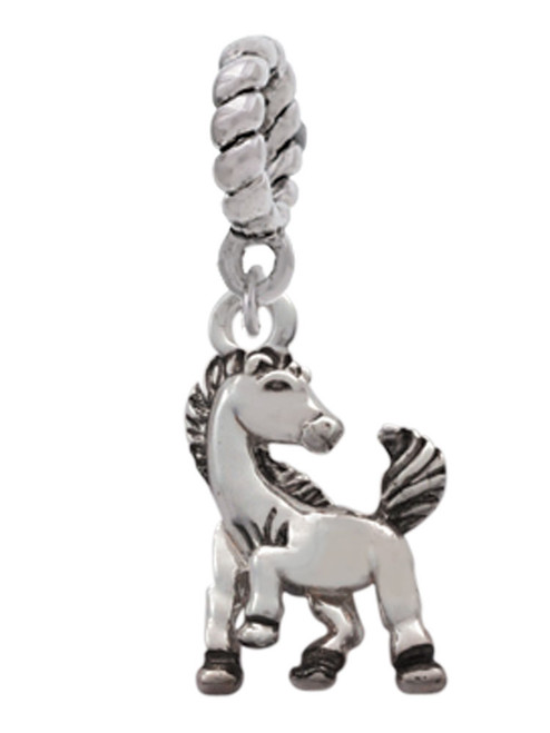Small Mustang - Mascot Rope Charm Bead Dangle