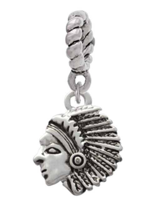 Small Indian - Mascot Rope Charm Bead Dangle