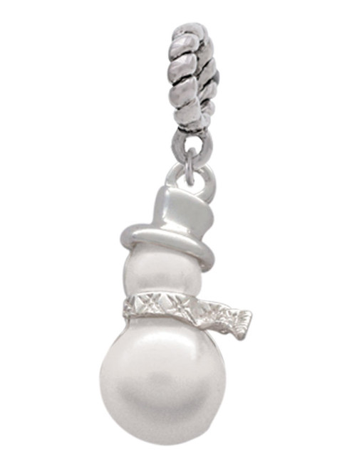 Imitation Pearl Snowman Rope Charm Bead Dangle