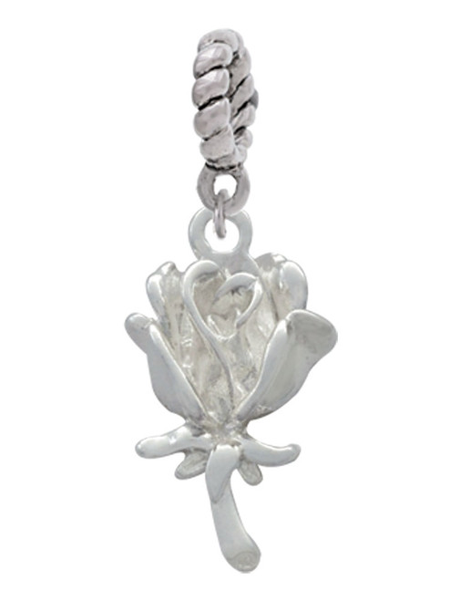 Antiqued Rose Rope Charm Bead Dangle